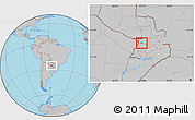 Gray Location Map of Pirayu
