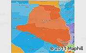 Political Shades 3D Map of Presidente Hayes