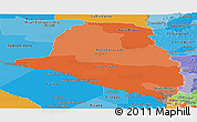 Political Shades Panoramic Map of Presidente Hayes