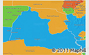 Political 3D Map of Pozo Colorado