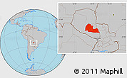 Gray Location Map of Pozo Colorado