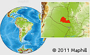 Physical Location Map of Pozo Colorado