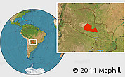 Satellite Location Map of Pozo Colorado