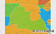 Physical Map of Pozo Colorado, political outside