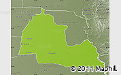 Physical Map of Pozo Colorado, semi-desaturated