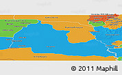 Political Panoramic Map of Pozo Colorado