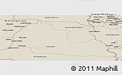 Shaded Relief Panoramic Map of Pozo Colorado