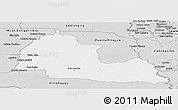 Silver Style Panoramic Map of Pozo Colorado