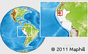 Physical Location Map of Condorcanqui, highlighted country, highlighted parent region, within the entire country