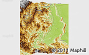 Physical Panoramic Map of Condorcanqui