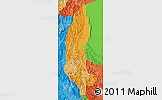 Political Shades Map of Amazonas