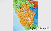 Political Shades 3D Map of Ancash