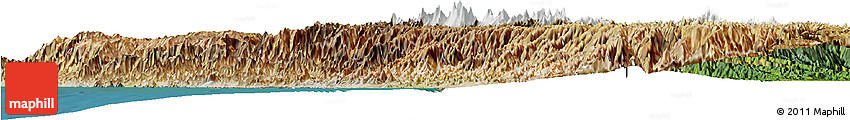 Satellite Horizon Map of Ancash