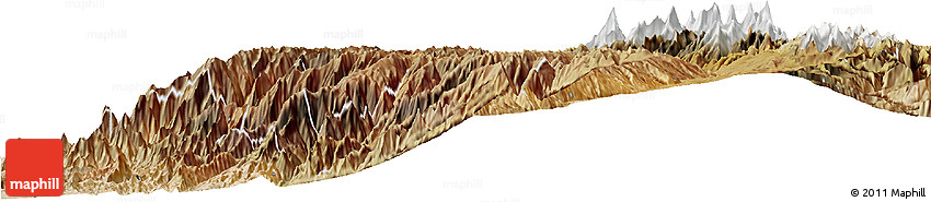 Satellite Horizon Map of Huaraz