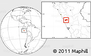 Blank Location Map of Huaraz