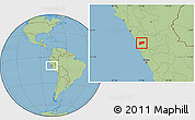 Savanna Style Location Map of Huaraz