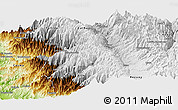 Physical Panoramic Map of Huaraz