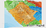 Political Shades Panoramic Map of Ancash