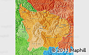 Political Shades Map of Apurimac