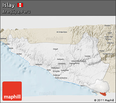 Classic Style 3D Map of Islay