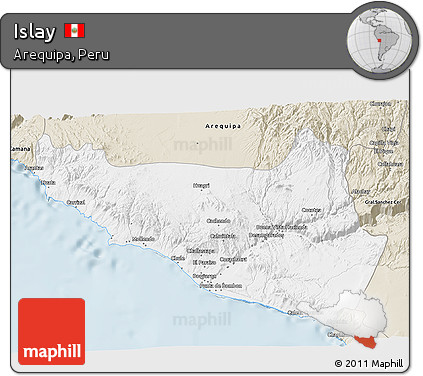 Classic Style 3D Map of Islay