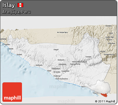 Classic Style 3D Map of Islay