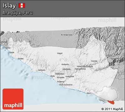 Gray 3D Map of Islay