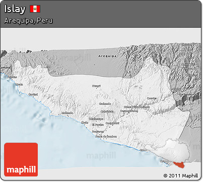 Gray 3D Map of Islay