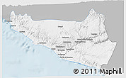 Gray 3D Map of Islay, single color outside