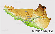 Physical 3D Map of Islay, cropped outside