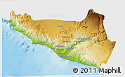 Physical 3D Map of Islay, single color outside