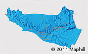 Political 3D Map of Islay, cropped outside