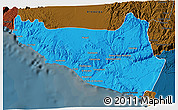 Political 3D Map of Islay, darken