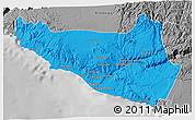 Political 3D Map of Islay, desaturated