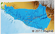 Political 3D Map of Islay, physical outside