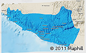 Political 3D Map of Islay, shaded relief outside