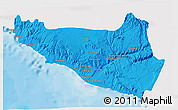 Political 3D Map of Islay, single color outside