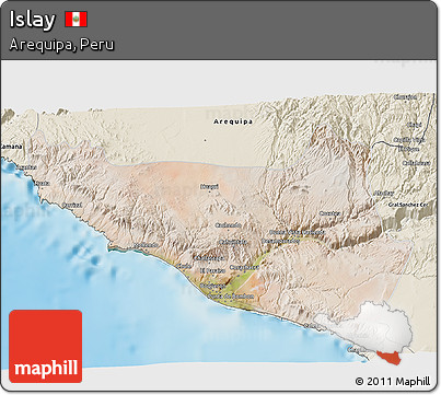 Satellite 3D Map of Islay, shaded relief outside