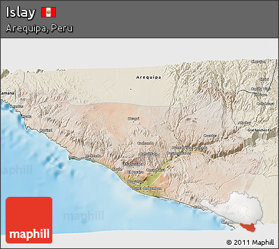 Satellite 3D Map of Islay, shaded relief outside