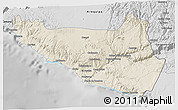 Shaded Relief 3D Map of Islay, desaturated