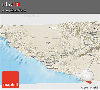 Shaded Relief 3D Map of Islay