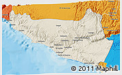 Shaded Relief 3D Map of Islay, political outside