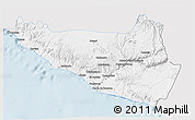 Silver Style 3D Map of Islay, single color outside