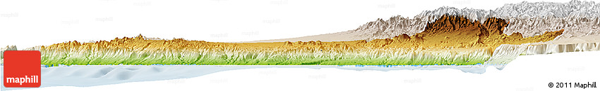 Physical Horizon Map of Islay, lighten