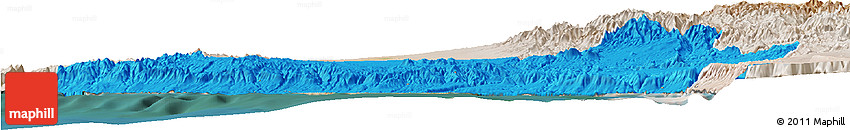 Political Horizon Map of Islay, satellite outside