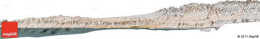 Satellite Horizon Map of Islay, semi-desaturated