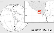 Blank Location Map of Islay, highlighted country