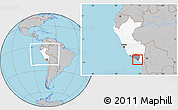 Gray Location Map of Islay, highlighted country, highlighted parent region, within the entire country