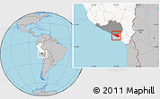 Gray Location Map of Islay, highlighted country, highlighted parent region