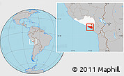 Gray Location Map of Islay, highlighted parent region